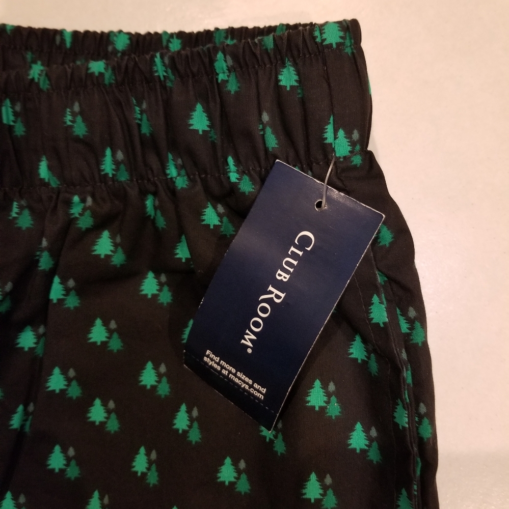 Club Room Black & Green Tree Print Lounging Sleep Pant XL NWT - Picture 3 of 8